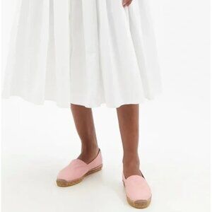Saint Laurent Women's Pink Canvas Elba Logo Embroidered Espadrilles Size 40
